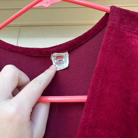 Vintage Red Velvet Dress - Picture 2 of 4